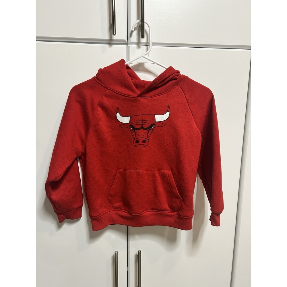 Chicago Bulls Youth Hoodie Size 7 Red NBA Pullover Sweatshirt Kids Basketball